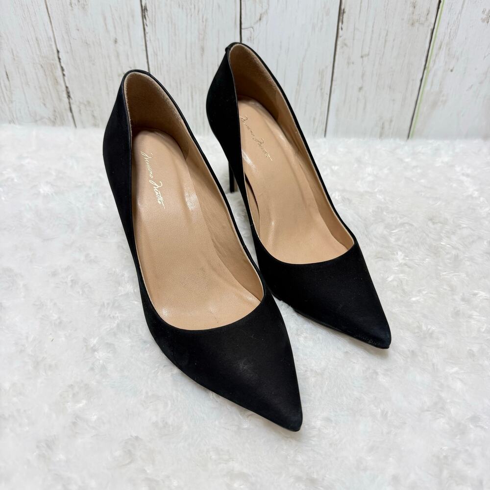 Black Satin Pointed Toe Stiletto Heels Women’s Size 6.5M  Classic Pumps